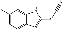 Thiocyanic acid, 5-methyl-1H-benzimidazol-2-yl ester (9CI) 结构式