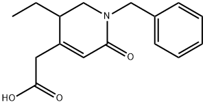 1-benzyl-5-ethyl-1,2,5,6-tetrahydro-2-oxo-4-pyridineacetic acid 结构式