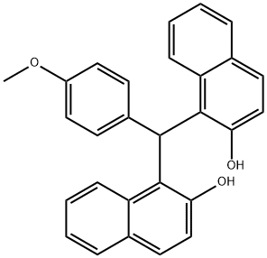 1,1'-对甲氧亚苄基双(2-萘酚) 结构式