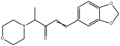 1-(1,3-Benzodioxol-5-yl)-4-morpholino-1-penten-3-one 结构式