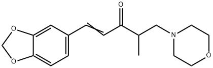 1-(1,3-Benzodioxol-5-yl)-4-methyl-5-morpholino-1-penten-3-one 结构式