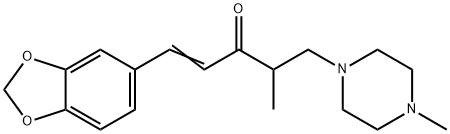 1-(1,3-Benzodioxol-5-yl)-4-methyl-5-(4-methyl-1-piperazinyl)-1-penten-3-one Structure
