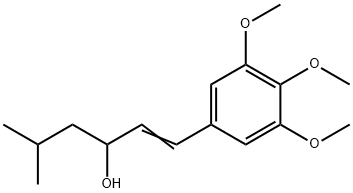 5-Methyl-1-(3,4,5-trimethoxyphenyl)-1-hexen-3-ol 结构式