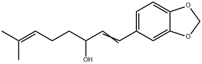 7-Methyl-1-(3,4-methylenedioxyphenyl)octa-1,6-dien-3-ol 结构式