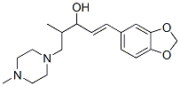 1-(3,4-Methylenedioxyphenyl)-4-methyl-5-(4-methyl-1-piperazinyl)-1-penten-3-ol 结构式