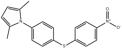2,5-Dimethyl-1-[4-[(4-nitrophenyl)thio]phenyl]-1H-pyrrole 结构式