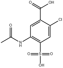 5-Acetylamino-2-chloro-4-sulfobenzoic acid 结构式