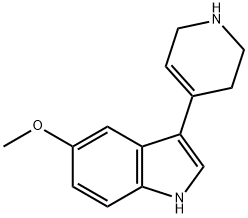 5-methoxy-3-(1,2,3,6-tetrahydropyridin-4-yl)-1H-indole Struktur