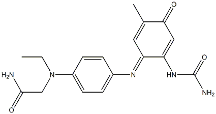2-[[4-[[2-(carbamoylamino)-5-methyl-4-oxo-2,5-cyclohexadien-1-ylidene]amino]phenyl]ethylamino]acetamide|