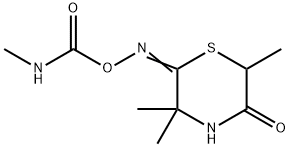 2,5-Thiomorpholinedione, 3,3,6-trimethyl-, 2-(O-((methylamino)carbonyl )oxime) Structure