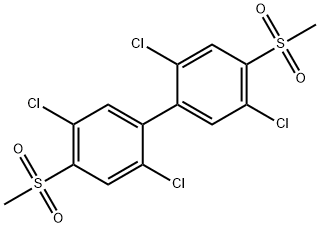 4,4'-bis(methylsulfonyl)-2,2',5,5'-tetrachlorobiphenyl 结构式
