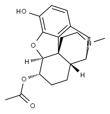 (5alpha,6alpha)-4,5-epoxy-3-hydroxy-17-methylmorphinan-6-yl acetate Structure