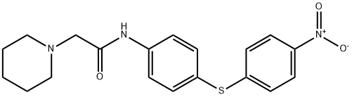 N-(4-((4-Nitrophenyl)thio)phenyl)-1-piperidineacetamide 结构式