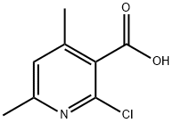 2-氯-4,6-二甲基吡啶-3-甲酸, 66662-48-4, 结构式