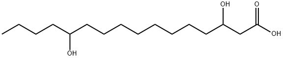 3,12-dihydroxyhexadecanoic acid 结构式