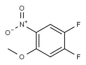 3,4-二氟-6-硝基苯甲醚 结构式