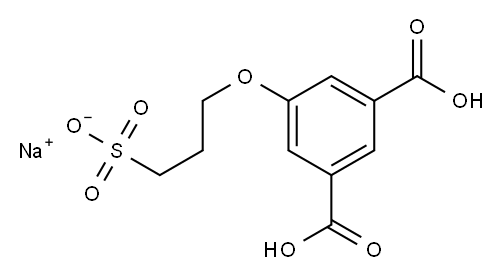 sodium dihydrogen 5-(3-sulphonatopropoxy)isophthalate 结构式