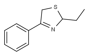 3-Thiazoline, 2-ethyl-4-phenyl- Structure