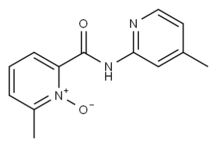 2-Methyl-6-(4-methyl-2-pyridylcarbamoyl)pyridine 1-oxide 结构式
