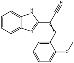 1H-Benzimidazol-2-acetonitrile, alpha-((2methoxyphenyl)methylene)- Structure