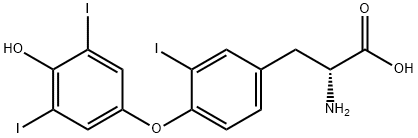 3,3′,5′-Triiodo-D-thyronine Structure