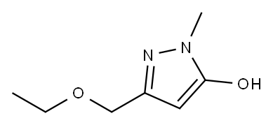 1H-Pyrazol-5-ol,  3-(ethoxymethyl)-1-methyl- 结构式