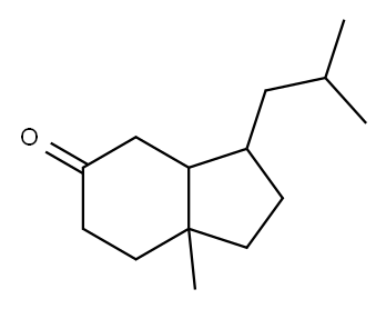Octahydro-7a-methyl-3-(2-methylpropyl)-1H-inden-5-one 结构式