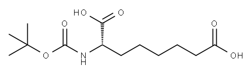 BOC-L-2-氨基辛二酸 结构式