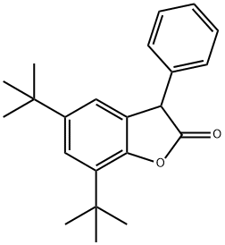 5,7-bis(1,1-dimethylethyl)-3-phenyl-(3H)-benzofuran-2-one 结构式