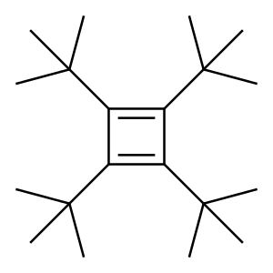 1,3-Cyclobutadiene,1,2,3,4-tetrakis(t-butyl) Structure