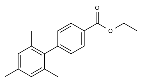 2',4',6'-Trimethylbiphenyl-4-carboxylic acid ethyl ester 结构式