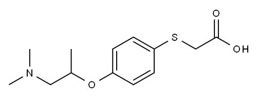 [4-[2-(Dimethylamino)-1-methylethoxy]phenylthio]acetic acid 结构式