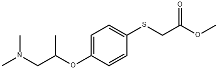 [4-[2-(Dimethylamino)-1-methylethoxy]phenylthio]acetic acid methyl ester 结构式
