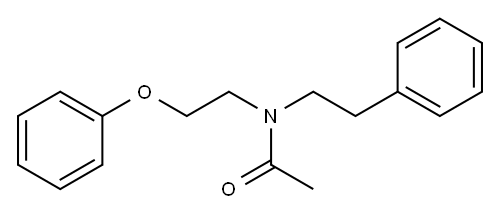 N-Phenethyl-N-(2-phenoxyethyl)acetamide 结构式