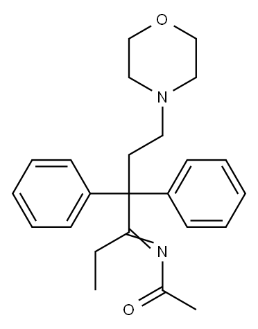 N-(4,4-Diphenyl-6-morpholinohexan-3-ylidene)acetamide 结构式
