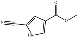 5-氰基-1H-吡咯-3-羧酸甲酯 结构式