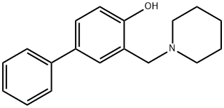 3-(1-Piperidinylmethyl)biphenyl-4-ol 结构式