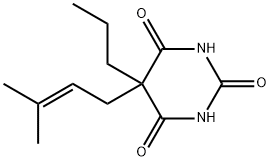 5-(3-Methyl-2-butenyl)-5-propylbarbituric acid Structure