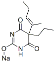 5-(1-Methyl-1-butenyl)-5-propyl-2-sodiooxy-4,6(1H,5H)-pyrimidinedione Structure