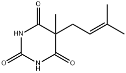 5-Methyl-5-(3-methyl-2-butenyl)-2,4,6(1H,3H,5H)-pyrimidinetrione Structure