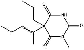 1-Methyl-5-(1-methyl-1-butenyl)-5-propylbarbituric acid 结构式