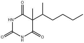 5-Methyl-5-(1-methylpentyl)-2,4,6(1H,3H,5H)-pyrimidinetrione 结构式