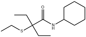N-Cyclohexyl-2-ethyl-2-(ethylthio)butyramide 结构式