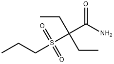 2-Ethyl-2-(propylsulfonyl)butyramide 结构式
