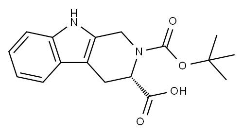 BOC-L-1,2,3,4-四氢-Β-咔啉-3-羧酸 结构式