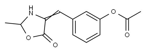 4-(m-Acetyloxybenzylidene)-2-methyl-5-oxazolidinone 结构式