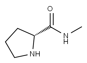 (R)-N-甲基-2-吡咯烷甲酰胺盐酸盐 结构式