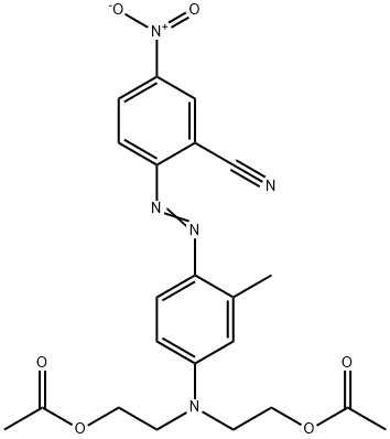 2-[[4-[(2-cyano-3-nitrophenyl)azo]-m-tolyl](2-acetoxyethyl)amino]ethyl acetate Structure