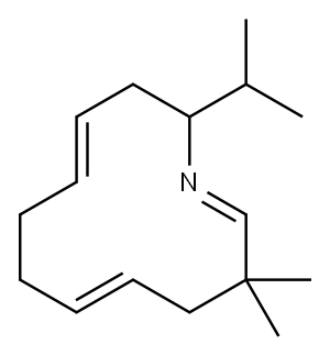3,3-Dimethyl-12-isopropylazacyclododeca-1,5,9-triene Structure