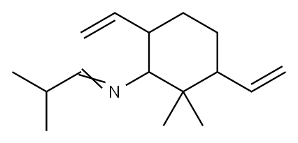 3,6-Diethenyl-2,2-dimethyl-N-(2-methylpropylidene)cyclohexanamine Structure